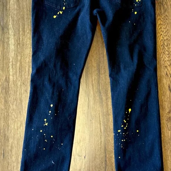 Rockstar Original Jeans Mens Black 38x32 Ultra Slim Grunge Metal, Patchwork - Picture 9 of 12